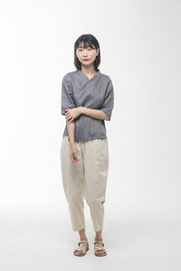 Basic shirt with Mokpangit and cropped sleeves