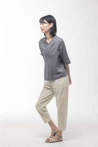 Basic shirt with Mokpangit and cropped sleeves