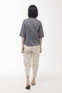 Basic shirt with Mokpangit and cropped sleeves