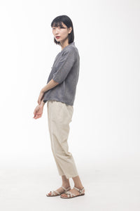 Basic shirt with Mokpangit and cropped sleeves