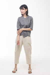 Basic shirt with Mokpangit and cropped sleeves