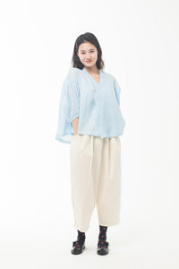 Mokpangit  A-line drop shoulder puff sleeves blouse