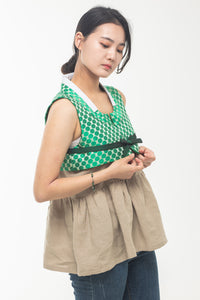 Round neck Green dot vest