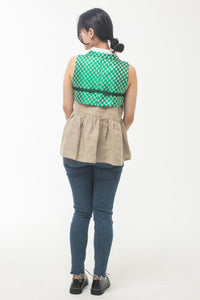 Round neck Green dot vest